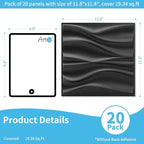 Art3d 20 Pack Decorative 3D Wall Panels, 19 Sq.Feet PVC Interior Wall Décor - Image 2