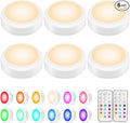 BLS LED Puck Lights with Remote Control, Wireless Under Cabinet & Closet by BLS
