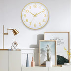 HZDHCLH White and Gold Wall Clocks Battery Operated 12 inch Silent Non Ticking - Image 6