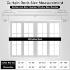 2 Pack Curtain Rods 32-46 Inch, 1 Inch Adjustable Heavy Duty Room Darkening - Image 8