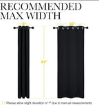 NICETOWN Thermal Insulated Black Blackout Curtains/Drapes 84 inches Length 2 - Image 7