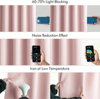 MIULEE Baby Pink Back Tab Blackout Curtains 102 Inch Long 2 Panels Set - Image 5
