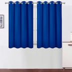 LEMOMO Blackout Curtains 66 x 54 Inch Long Royal Blue Curtains Set of 2 Panels by Lemomo