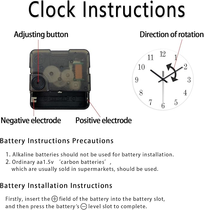 Big Wall Clock for Living Room Decor Blue Decorative Wall Clocks Battery - Image 9