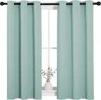 NICETOWN Aqua Blue Thermal Insulated Curtains Blackout Draperies, Window - Image 2