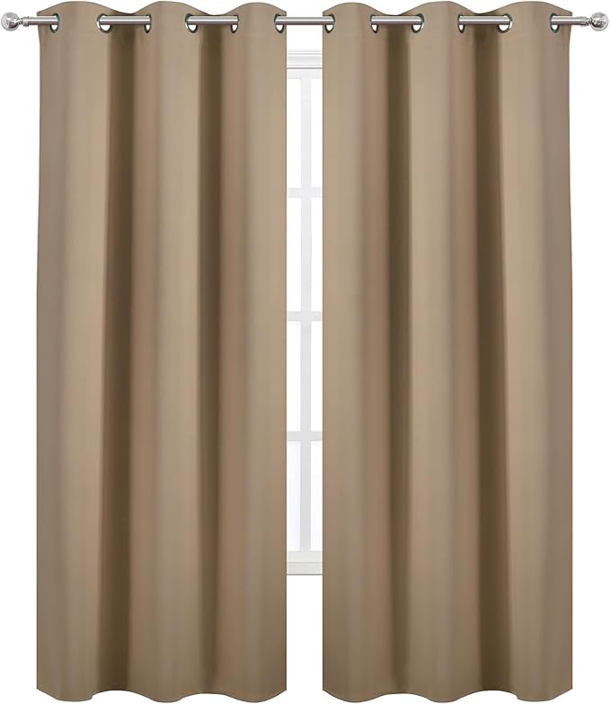 LEMOMO Natural Thermal Blackout Curtains/38 x 84 Inch/Set of 2 Panels Room - Image 2