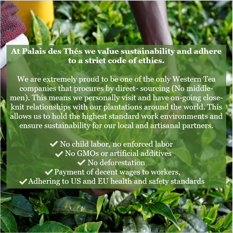 Palais des Thés - Tahitian Rooibos - Caffeine-Free Rooibos Tea with Vanilla & Almond- 3.5oz Loose Leaf Metal Gift Tin, Serves 20-25 Cups