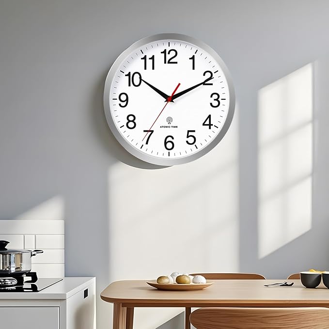 Rohioue Atomic Wall Clock Modern 10 Inch Battery Operated Analog Clock - Image 6