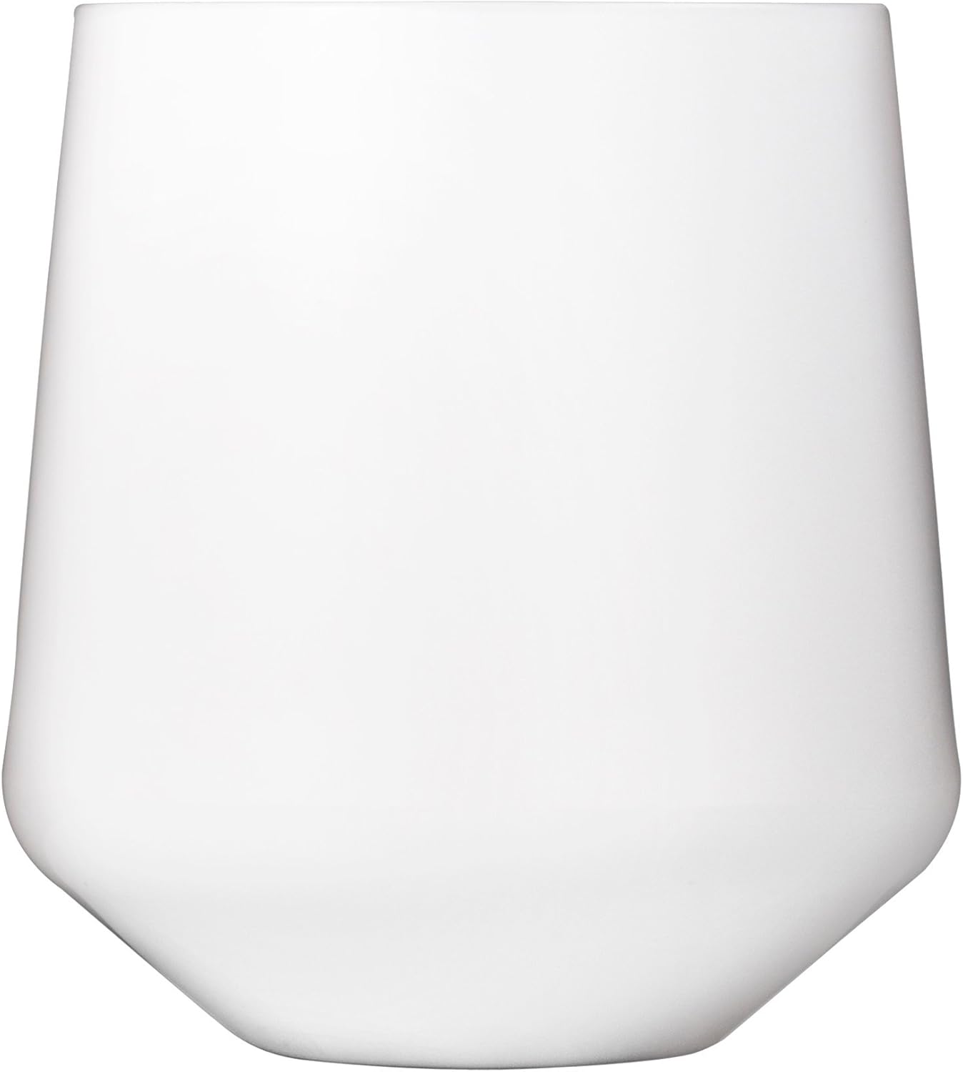 Drinique Unbreakable Stemless Wine Glasses (Set of 4) 12oz Tritan Plastic Stemless Glassware for Indoor or Outdoor Use - White