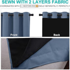 NICETOWN 100% Blackout Curtains 108 inches Long, Pair of Energy Smart & Noise - Image 4