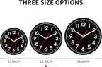 AKCISOT Wall Clock Modern Black Silent Non Ticking Wall Clocks Battery Operated - Image 4