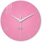 XNM Minimalist Bedroom Clock for Teen Girls Pink Analog Clock Battery Operated by XNMwallclock