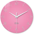 XNM Pink Clock for Girls Bedroom Small Wall Clock Battery Operated 14 Inch by XNMwallclock