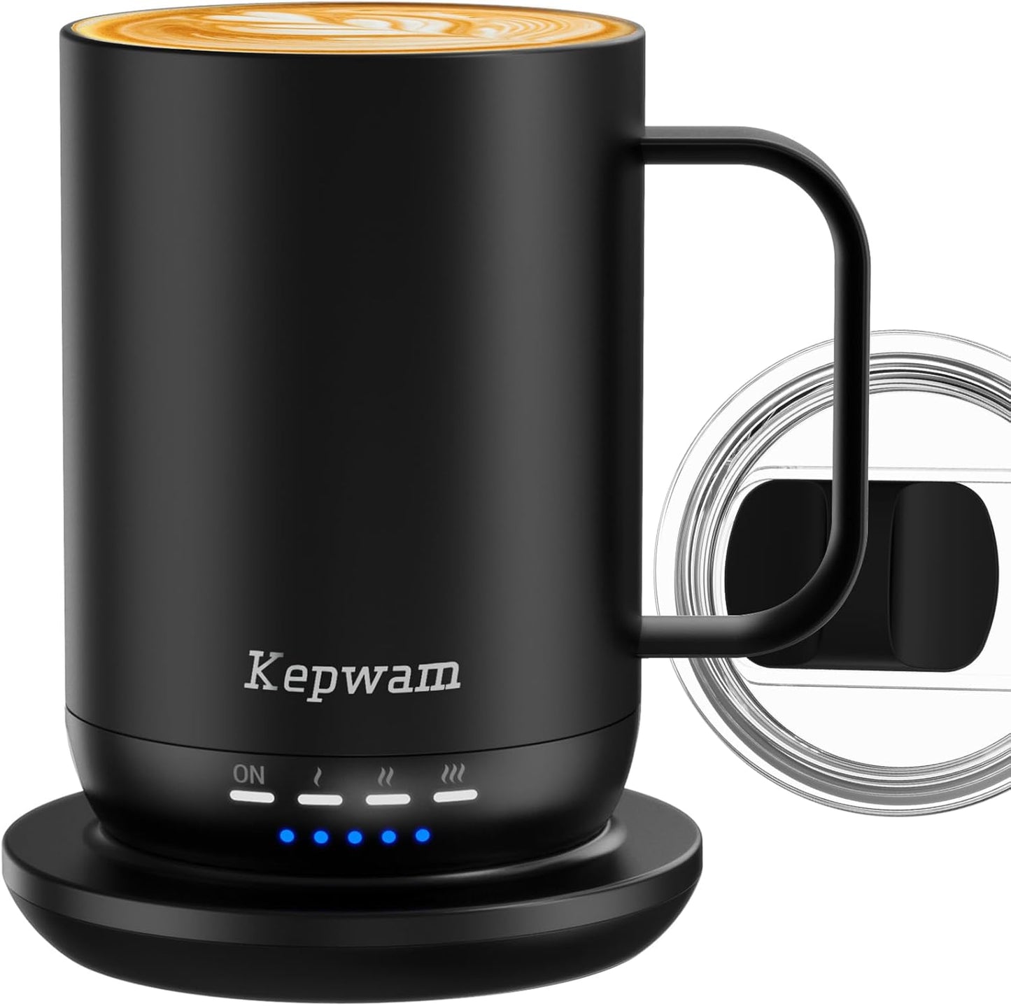 Self Heating Coffee Mug T1-16oz Fast Heating & Ultra Long-Lasting Battery Life, Heated Coffee Mug Up to 149℉ - Touch & App Controlled Coffee Mug, Birthday Gifts for Women and Men