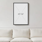 Framed Black and White Abstract Beach Canvas Wall Art, Modern Minimalist Art - Image 3