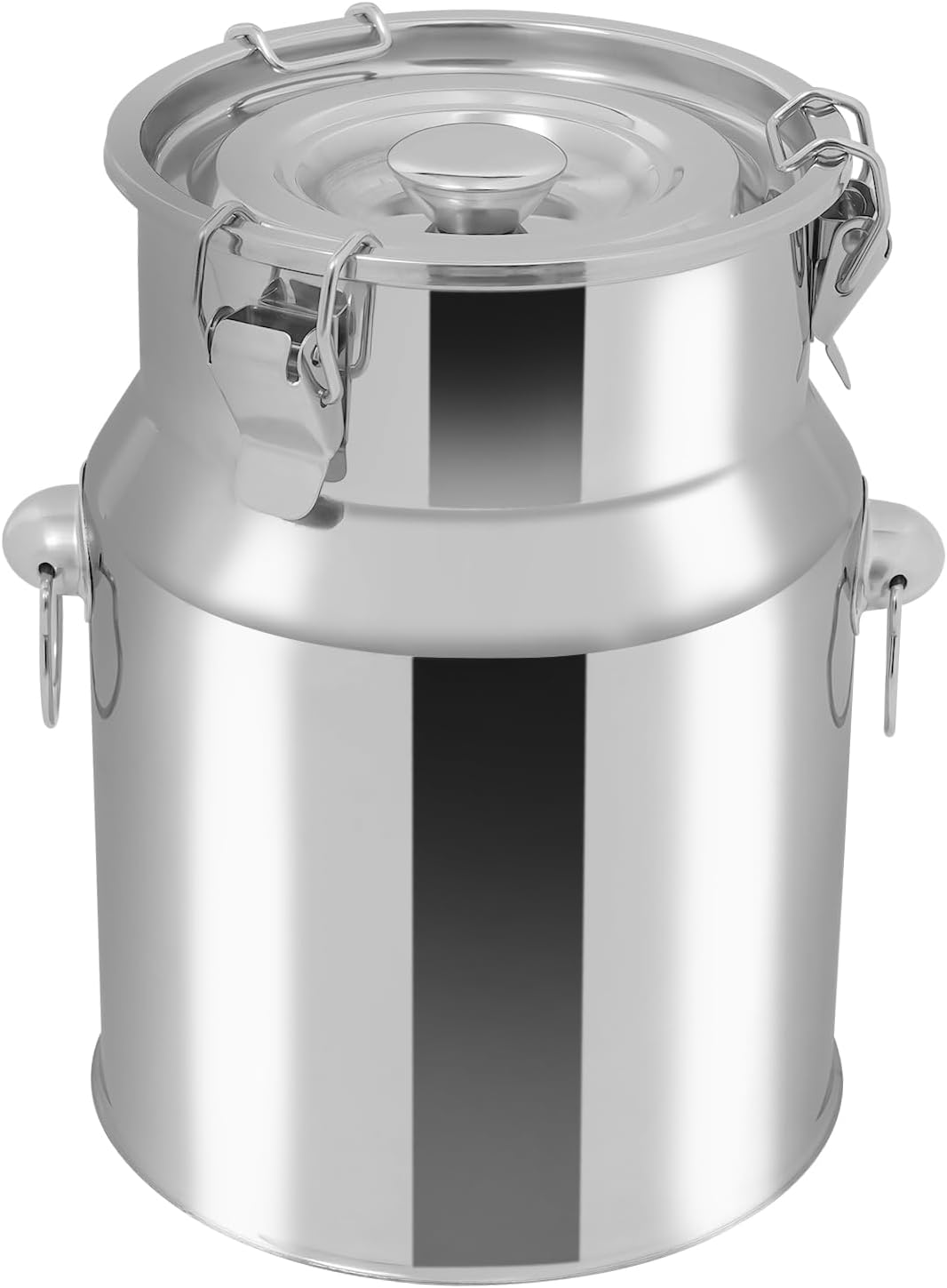 Thickened Stainless Steel Milk Can Large Liquid Container Storage,Stainless Steel Milk Bucket With Sealing Lid and Carry Handle,for Wine, Oil Storage Transport (5L/1.3Gal)