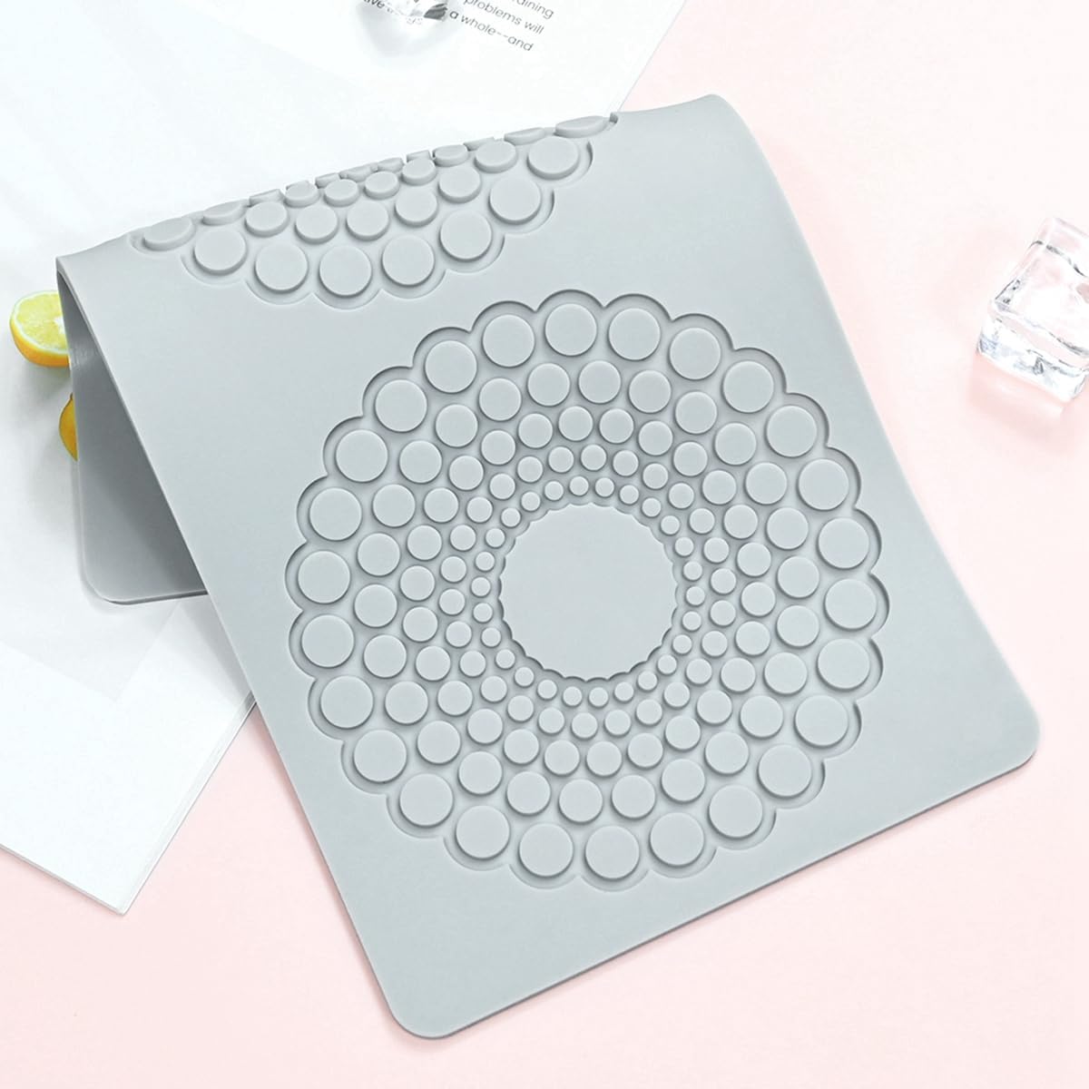 TUKE Hollow Round Circular Design Lace Mat Chocolate Fondant Mold DIY Sugar Craft Silicone Pad Cake Decorating Tools Kitchen Bakeware (D_ Round Circular)