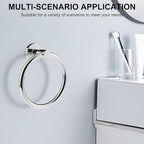 SetSail Towel Holder for Bathroom Wall 4 Packs Towel Ring Stainless Steel Heavy - Image 7