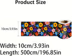 Colorful Floral Wallpaper Border 196x4 Inch Peel and Stick Wall Border - Image 4