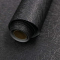 Abyssaly Black Silk Wallpaper Peel and Stick 15.7" X 393.7" Embossed Self by Abyssaly