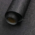 Abyssaly 35.4" x 118" Black Silk Wallpaper Peel and Stick Embossed Self by Abyssaly