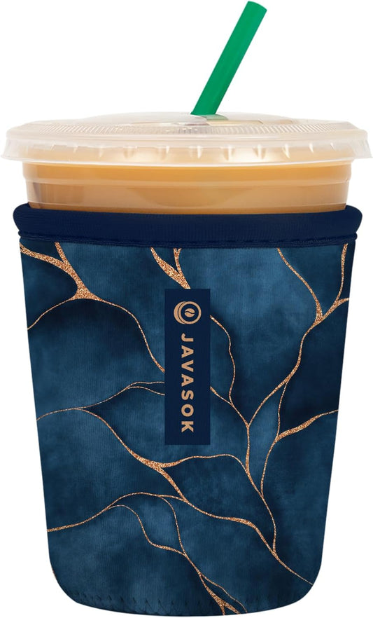 Sok It JavaSok Iced Coffee & Cold Soda Insulated Neoprene Cup Sleeve (Midnight Hour, Small: 16-20oz)