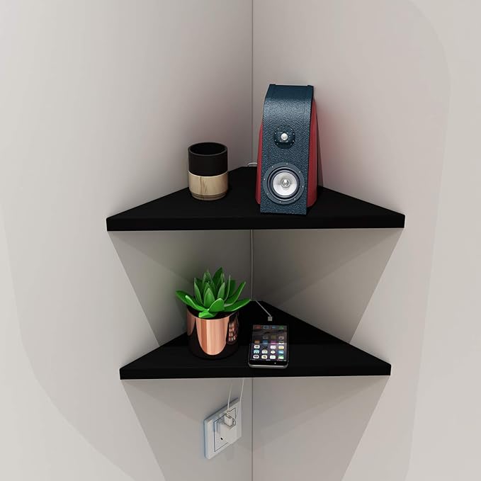evron Corner Mounting Shelf Set of 2 – Easy to Install Floating Wall Shelves - Image 6