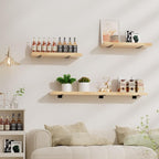16 Pack - 6 inch Black Hidden L Shelf Bracket Iron Floating Shelf Brackets - Image 7