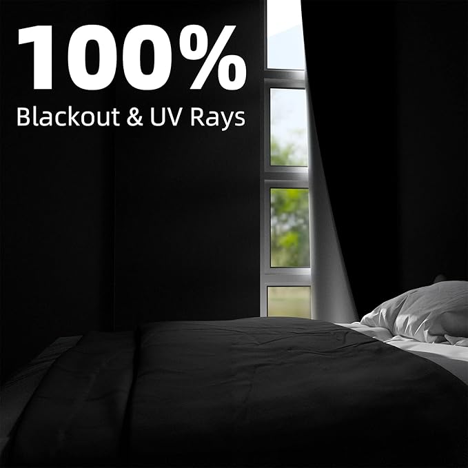 NIGHTON Portable Blackout Curtains 40"×59" Strong Hook and Loop Tape Strips - Image 2
