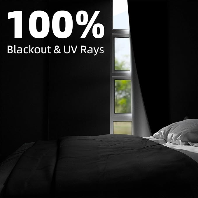 NIGHTON Portable Blackout Curtains 30"×59", Strong Hook and Loop Tape Strips - Image 2