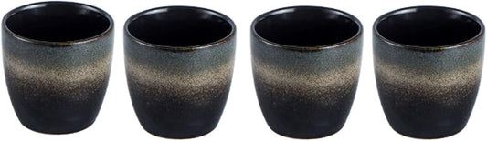 Ceramic Tea Cup, Kung Fu Tea set, Coffee Cup, Yerba Mate Set 4-piece companion cup set (Gradient color)