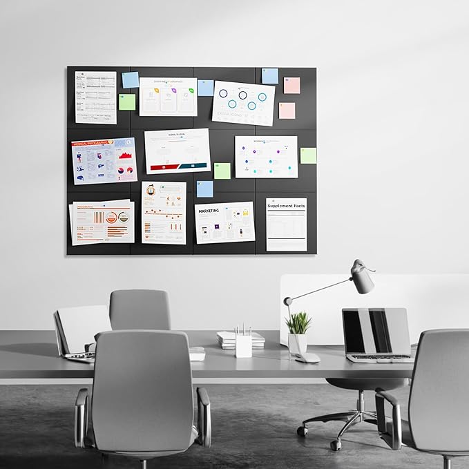 MaxGear Large Felt Bulletin Board 36" x 24", Cork Board Alternative, 6 Pack - Image 8