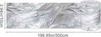 HOMETITUTE Wallpaper Border Peel and Stick Marble Silver Texture Decorative - Image 3