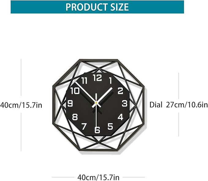 Large Wall Clocks for Living Room Decor 16 inch Silent Modern Wall Clocks Wall - Image 5