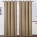 LEMOMO Blackout Curtains 52 x 90 inches Long Natural Curtains Set of 2 Panels by Lemomo