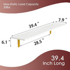 DINZI LVJ Long Wall Shelves, 39.4" Wall Mounted Shelves Set of 4, Large - Image 3