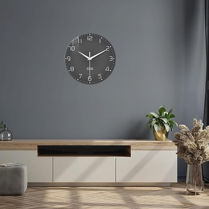 XNM Minimalist Large Clocks for Living Room Round Wall Clock Battery Operated - Image 4