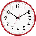 HZDHCLH Wall Clock Red, Silent Wall Clocks Battery Operated 10 Inch Modern Non by HZDHCLH