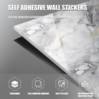 10pcs Thick Marble Peel and Stick Waterproof Wall Panels, Heat-Resistant - Image 7