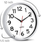 HIPPIH Wall Clock 2 Pack, 10 Inch Modern Wall Clocks Battery Operated, Non - Image 2