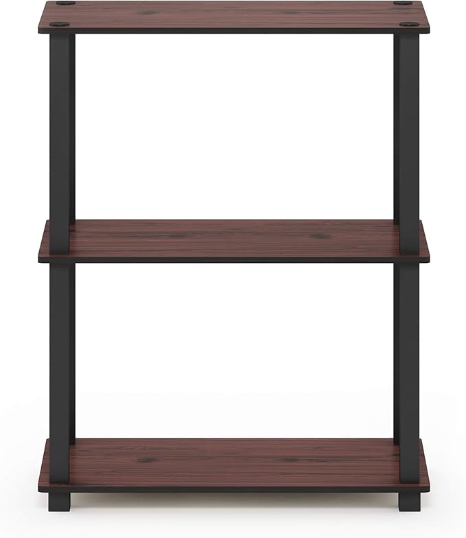 Furinno TURN-S-TUBE Storage Shelves, 3-Tier Book Shelf, Corner Shelf, Toolless - Image 5