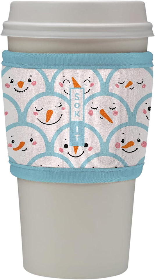 Sok It HotSok Coffee & Tea Reusable Insulated Neoprene Cup Sleeve (Snow Friends)