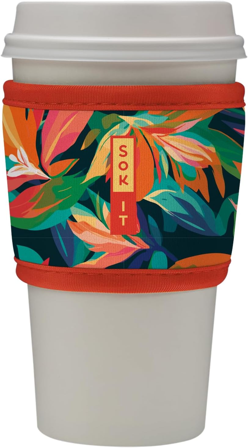 Sok It HotSok Coffee & Tea Reusable Insulated Neoprene Cup Sleeve (Jungle Jive)
