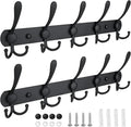 TICONN Wall Mounted Coat Rack, Five Heavy Duty Tri Hooks All Metal Construction by TICONN