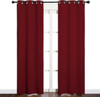 NICETOWN Christmas Burgundy Bedroom Curtains Blackout Draperies, Christmas - Image 2