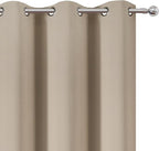 LEMOMO Khaki Blackout Curtains 42 x 54 Inch Length Set of 2 Panels Grommet - Image 7