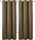 LEMOMO Brown Thermal Blackout Curtains/38 x 84 Inch/Set of 2 Panels Room - Image 2