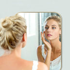 20x28 Inch Gold Bathroom Mirror, Brushed Brass Gold Metal Framed Rectangular - Image 3