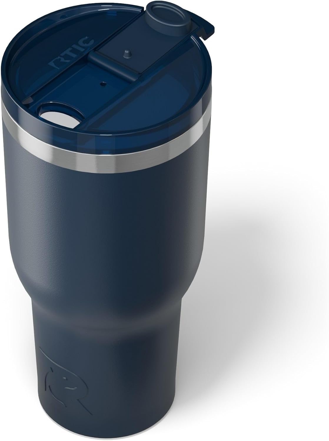 RTIC 40oz Essential Tumbler with Lid, Insulated, Stainless Steel, Metal, Double Wall Vacuum-Insulation, Ceramic Lined, Travel Cup for Iced Coffee, Tea, Hot and Cold Drink, Navy