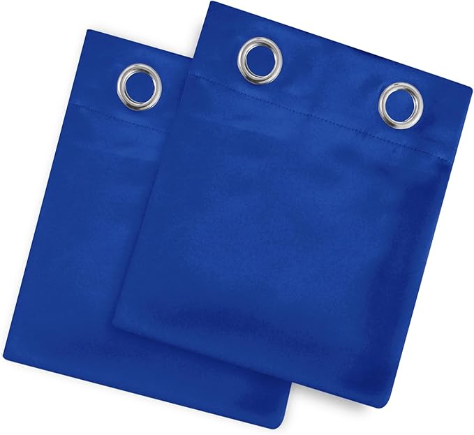 LEMOMO Blackout Curtains 66 x 54 Inch Long Royal Blue Curtains Set of 2 Panels - Image 9